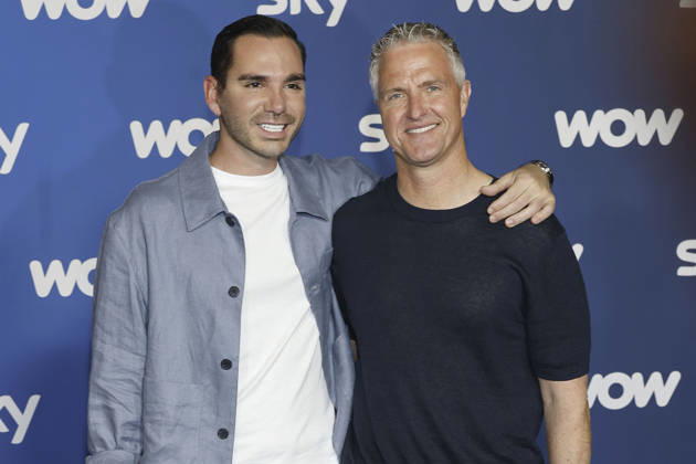 Ralf Schumacher with partner Etienne Bousquet Cassagne at the Sky Spotlight program presentation at the Hotel Bayerischer Hof Munich, 15 04 2026 Foto:xAgenturxWehnertx xZichyx xFuturexImagex sky_6405