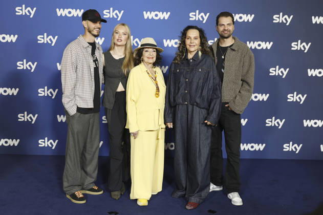 Nino Sifkovits, Cheyenne Savannah Ochsenknecht, Bärbel Wierichs, Natascha Ochsenknecht and Jimi Blue Ochsenknecht at the Sky Spotlight program presentation at the Hotel Bayerischer Hof Munich, 15 04 2026 Foto:xAgenturxWehnertx xZichyx xFuturexImagex sky_6431