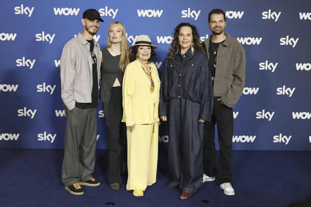 Nino Sifkovits, Cheyenne Savannah Ochsenknecht, Bärbel Wierichs, Natascha Ochsenknecht and Jimi Blue Ochsenknecht at the Sky Spotlight program presentation at the Hotel Bayerischer Hof Munich, 15 04 2026 Foto:xAgenturxWehnertx xZichyx xFuturexImagex sky_6432