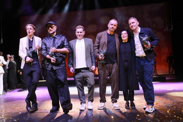32 BZ Kulturpreis prizewinners Alexander Scheer, Kirill Serebrennikov, Peter Plate, Ulf Sommer, Herta Müller, Norbert Bisky BZ Kulturpreis, Haus der Berliner Festspiele, Berlin Date 15 04 2026 Copyright: xEventpress Kratschx