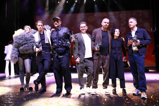 32 BZ Kulturpreis Meret Becker, prizewinners Alexander Scheer, Kirill Serebrennikov, Peter Plate, Ulf Sommer, Herta Müller, Norbert Bisky BZ Kulturpreis, Haus der Berliner Festspiele, Berlin Date 15 04 2026 Copyright: xEventpress Kratschx