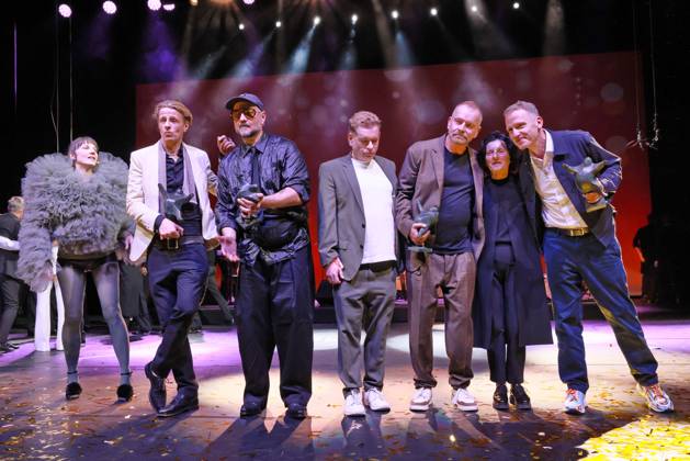 32 BZ Kulturpreis Meret Becker, prizewinners Alexander Scheer, Kirill Serebrennikov, Peter Plate, Ulf Sommer, Herta Müller, Norbert Bisky BZ Kulturpreis, Haus der Berliner Festspiele, Berlin Date 15 04 2026 Copyright: xEventpress Kratschx
