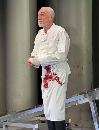 April 15, 2026, New York, New York, USA: Actor PATRICK PAGE seen at the curtain call for the Off-Broadway show of Titus Andronicus held at the Red Bull Theater at The Pershing Square Signature Center. New York USA - ZUMAk03_ 20260415_zaf_k03_001 Copyright: xNancyxKaszermanx