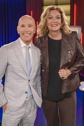 Michael Begasse and Bettina Tietjen at the recording of the WDR talk show Kölner Treff in WDR Studio BS 3 Cologne, 16 04 2026 Foto:xW.xRanderathx xFuturexImagex koelner_treff_4347