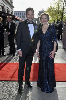 ABB PRESS BALL Franziska Brantner, Federal Chairwoman of Alliance 90 The Greens Felix Banaszak, Federal Chairman of Alliance 90 The Greens, guest at the 73rd Federal Press Ball at the Hotel Adlon Kempinski on 17 April 2026 in Berlin