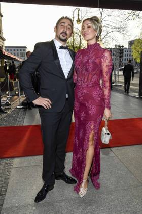 ABB PRESS BALL Eko Fresh with wife Sarah Bora as guest at the 73 Federal Press Ball at the Hotel Adlon Kempinski on 17 04 2026 in Berlin