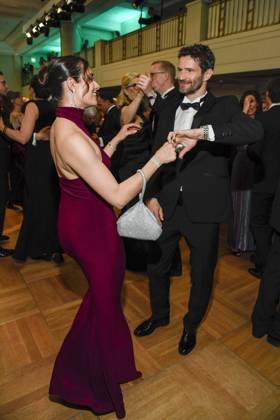 ABB PRESS BALL Arne Friedrich dancing with his wife Linn at the 73rd Federal Press Ball at the Hotel Adlon Kempinski on 17 04 2026 in Berlin