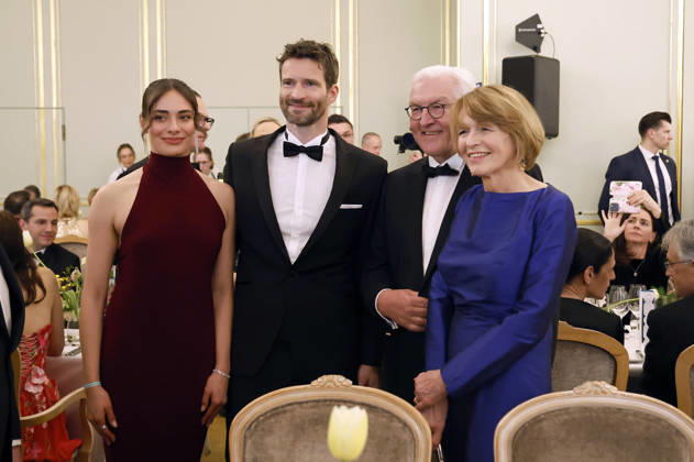 Arne Friedrich, Frank Walter Steinmeier and Elke Büdenbender at the 73 Federal Press Ball 2026 at the Hotel Adlon Kempinski Berlin, 17 04 2026 Foto:xJ.xMWx xFuturexImagex bundespresseball_6436