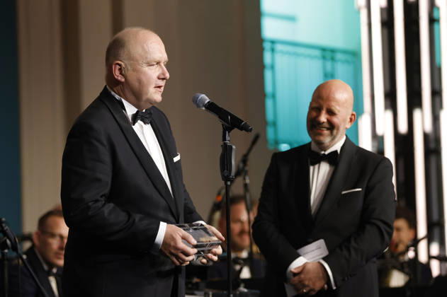 Andreas Rinke and Mathis Feldhoff at the 73 Federal Press Ball 2026 at the Hotel Adlon Kempinski Berlin, 17 04 2026 Foto:xJ.xMWx xFuturexImagex bundespresseball_6441