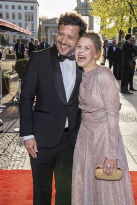 ABB PRESS BALL Felix Banaszak and Mrs. Charlotte Obermeier Federal Chairwoman of Buendnis 90 Die Gruenen, guests at the 73 Federal Press Ball at the Hotel Adlon Kempinski on 17 04 2026 in Berlin