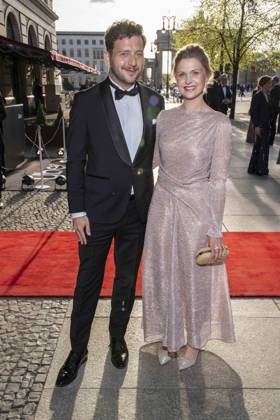 ABB PRESS BALL Felix Banaszak and Mrs. Charlotte Obermeier Federal Chairwoman of Buendnis 90 Die Gruenen, guests at the 73 Federal Press Ball at the Hotel Adlon Kempinski on 17 04 2026 in Berlin