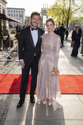ABB PRESS BALL Felix Banaszak and Mrs. Charlotte Obermeier Federal Chairwoman of Buendnis 90 Die Gruenen, guests at the 73 Federal Press Ball at the Hotel Adlon Kempinski on 17 04 2026 in Berlin