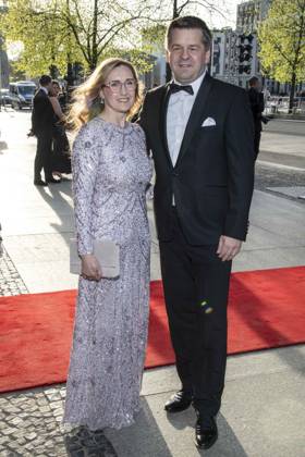 ABB PRESS BALL Sven Schulze with his wife Katti as guests at the 73 Federal Press Ball at the Hotel Adlon Kempinski on 17 04 2026 in Berlin