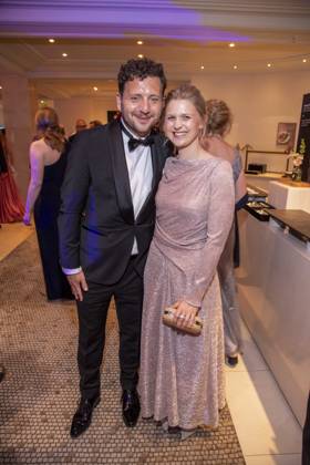 ABB PRESS BALL Felix Banaszak and Mrs. Charlotte Obermeier Federal Chairwoman of Buendnis 90 Die Gruenen, guests at the 73 Federal Press Ball at the Hotel Adlon Kempinski on 17 04 2026 in Berlin