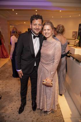 ABB PRESS BALL Felix Banaszak and Mrs. Charlotte Obermeier Federal Chairwoman of Buendnis 90 Die Gruenen, guests at the 73 Federal Press Ball at the Hotel Adlon Kempinski on 17 04 2026 in Berlin