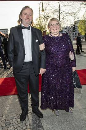 ABB PRESS BALL Katja Mast, First Parliamentary Secretary of the SPD parliamentary group in the Bundestag with her husband as guests at the 73rd Federal Press Ball at the Hotel Adlon Kempinski on 17 April 2026 in Berlin