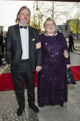 ABB PRESS BALL Katja Mast, First Parliamentary Secretary of the SPD parliamentary group in the Bundestag with her husband as guests at the 73rd Federal Press Ball at the Hotel Adlon Kempinski on 17 April 2026 in Berlin
