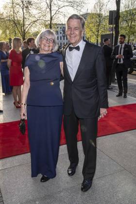ABB PRESS BALL Renate Grziwok and Claus Kleber as guests at the 73rd Federal Press Ball at the Hotel Adlon Kempinski on 17 04 2026 in Berlin
