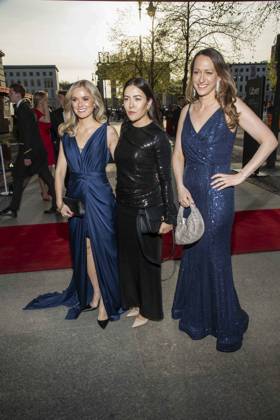 ABB PRESS BALL Angela van Brakel, Aline Abboud and guest at the 73 Federal Press Ball at the Hotel Adlon Kempinski on 17 04 2026 in Berlin