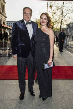 ABB PRESS BALL Mario Voigt and Constanze Fuenfstueck as guests at the 73rd Federal Press Ball at the Hotel Adlon Kempinski on 17 04 2026 in Berlin