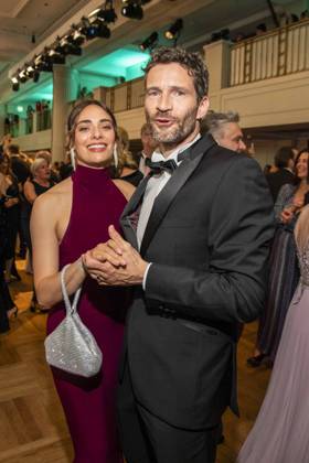 ABB PRESS BALL Danielle Bezaire and Arne Friedrich girlfriend dancing as guests at the 73 Federal Press Ball at the Hotel Adlon Kempinski on 17 04 2026 in Berlin