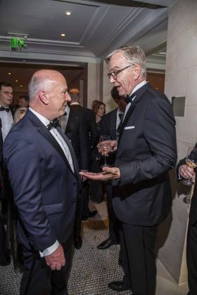 ABB PRESS BALL Kai Wegner and Dietmar Bartsch as guests at the 73rd Federal Press Ball at the Hotel Adlon Kempinski on 17 04 2026 in Berlin