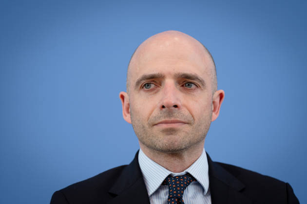 Federal Ministry for Economic Affairs and Energy, Benjamin Weigert, Head of Economic Affairs Department Benjamin Weigert, Head of Economic Affairs Department, BPK, Berlin, Presentation of the Federal Governments Spring Projection 2026 Berlin Berlin GER