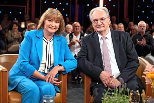 MDR Riverboat Dr Reiner Haseloff Prime Minister a D of Saxony Anhalt with his wife Dr Gabriele Haselhoff on the occasion of the recording of the MDR talk show Riverboat on 24 04 2026 in the Mediacity Leipzig 20260424ADO0020