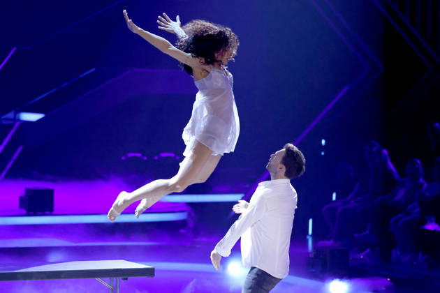 Singer Nadja Benaissa No Angels and dancer Vadim Garbuzov at the seventh dance show of the 19th season of the RTL dance show Lets Dance at the Coloneum 24 04 2026 NRW Germany Copyright: xChristophxHardtx