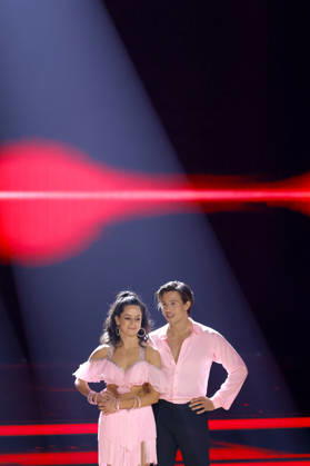 Internet personality Joel Mattli and dancer Malika Dzumaev at the seventh dance show of the 19th season of the RTL dance show Lets Dance at the Coloneum 24 04 2026 NRW Germany Copyright: xChristophxHardtx