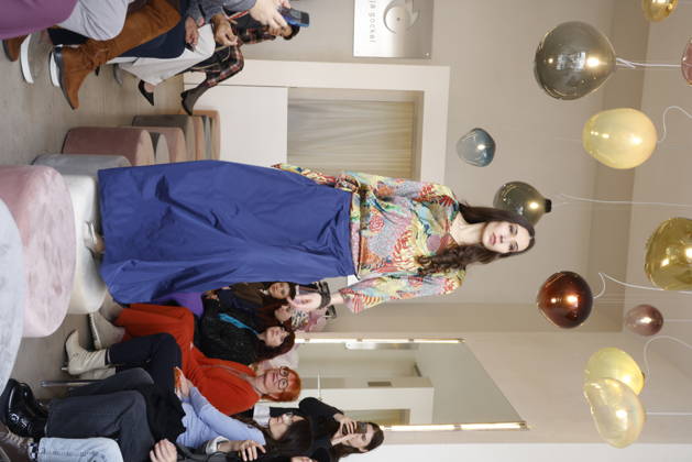 Lia Kemendi at the Anja Gockel Fashion Show Fresh for the senses in the Paris 44 showroom by Anja Gockel Berlin, 10 04 2026 Copyright: xAgenturxMatthiasxWehnertx xR.xduxVinagex