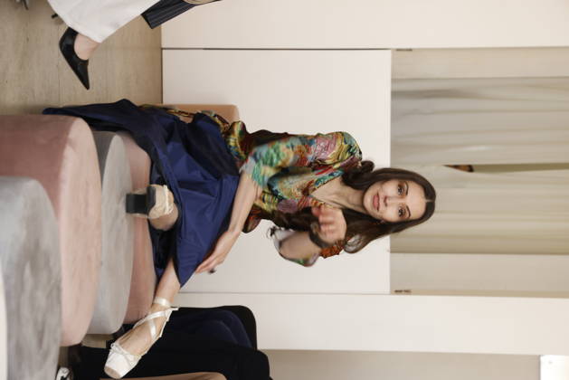 Lia Kemendi at the Anja Gockel Fashion Show Fresh for the senses in the Paris 44 showroom by Anja Gockel Berlin, 10 04 2026 Copyright: xAgenturxMatthiasxWehnertx xR.xduxVinagex