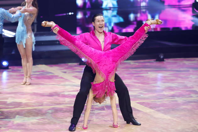 Singer Anna Carina Woitschack and dancer Evgeny Vinokurov at the seventh dance show of the 19th season of the RTL dance show Lets Dance at the Coloneum Cologne, 24 04 2026 NRW Germany Copyright: xChristophxHardtx