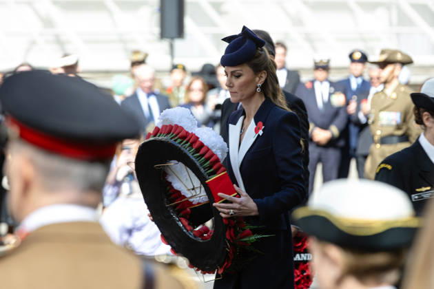 HRH Princess of Wales attends Anzac Day Commemorations at the Cenotaph, London, UK 25 April 2026 Her Royal Highness Princess of Wales lays a wreath at the Cenotaph, London, UK, on 25 April 2026, on behalf of His Majesty The King during the Anzac Day commemorative service. Anzac Day has been observed in London since King George V attended the first service at Westminster Abbey in 1916 to mark the anniversary of the landings at Gallipoli, and has since become an important moment to commemorate all Australians and New Zealanders who have lost their lives in conflict., Credit:Pete Speller Avalon UK, London  Copyright: xPetexSpellerx xAvalonx 1094243982