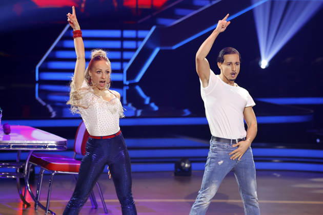 Singer Milano Milane Baybah and professional dancer Marta Arndt at the seventh dance show of the 19th season of the RTL dance show Lets Dance at the Coloneum Cologne, 24 04 2026 NRW Germany Copyright: xChristophxHardtx