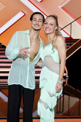 Singer Milano Milane Baybah and professional dancer Marta Arndt at the seventh dance show of the 19th season of the RTL dance show Lets Dance at the Coloneum Cologne, 24 04 2026 NRW Germany Copyright: xChristophxHardtx