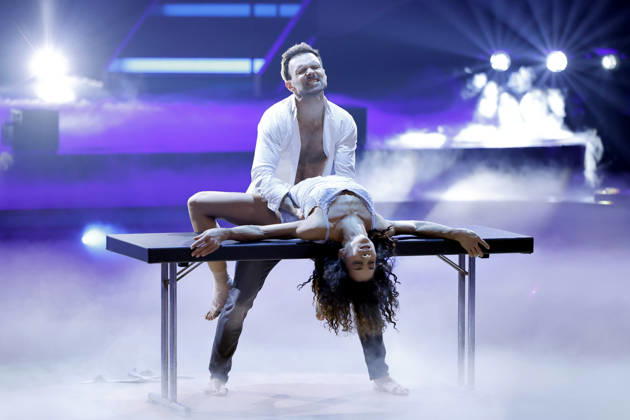 Singer Nadja Benaissa No Angels and dancer Vadim Garbuzov at the seventh dance show of the 19th season of the RTL dance show Lets Dance at the Coloneum Cologne, 24 04 2026 NRW Germany Copyright: xChristophxHardtx