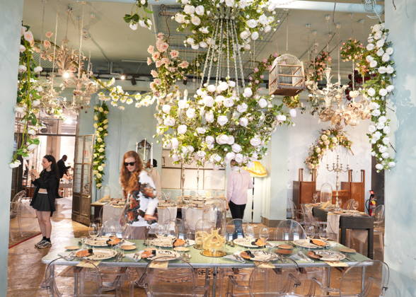 Milan, Milan DesignWeek 2026, Event with DJ set by Nonstante Marras, soft clubbing meets fashion, haute cuisine, art and design, Fuorisalone, Salone del Mobile  Copyright: xDuilioxPiaggesix xipa-agency.netx xDuilioxPiaggesix IPA_Agency_IPA74247102