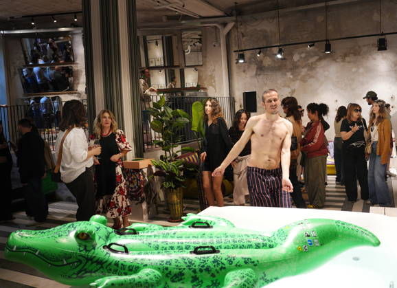 Milan, Milan DesignWeek 2026, Event with DJ set by Nonstante Marras, soft clubbing meets fashion, haute cuisine, art and design, Fuorisalone, Salone del Mobile  Copyright: xDuilioxPiaggesix xipa-agency.netx xDuilioxPiaggesix IPA_Agency_IPA74247190