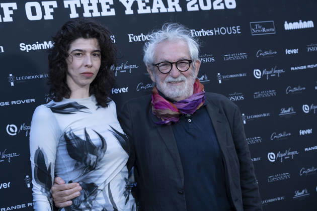 Julie Castro and Oscar Tusquets attend Chef of the Year 2026 photocall .April 27, 2026 in Madrid, Spain. (20260427230)