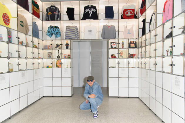 NIGO: From Japan with Love Press Preview at Design Museum, London, UK - Japanese fashion designer NIGO (born Tomoaki Nagao) poses in front of his vintage collection at a photocall for The Design Museum s NIGO: From Japan with Love Exhibition at The Design Museum in London, England, UK on Tuesday 28 April 2026 which runs from 1st May 2026 - 4th October 2026., Credit:Justin Ng Avalon UK, England, London, Design Museum  Copyright: xJustinxNgx xAvalonx 1094977813