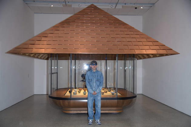 NIGO: From Japan with Love Press Preview at Design Museum, London, UK - Japanese fashion designer NIGO (born Tomoaki Nagao) poses in the New Traditions room at a photocall for The Design Museum s NIGO: From Japan with Love Exhibition at The Design Museum in London, England, UK on Tuesday 28 April 2026 which runs from 1st May 2026 - 4th October 2026., Credit:Justin Ng Avalon UK, England, London, Design Museum  Copyright: xJustinxNgx xAvalonx 1094977827