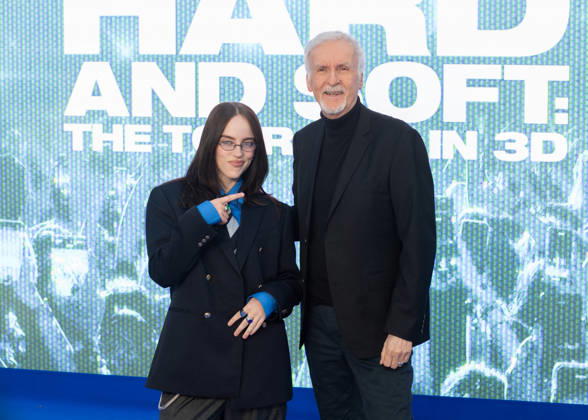 Billie Eilish Hit Me Hard and Soft UK Premiere - London Billie Eilish and James Cameron attends the UK Premiere of Billie Eilish - Hit Me Hard and Soft: The Tour Live In 3D at Odeon Luxe Leicester Square in London, England. UK. Tuesday 28th April 2026. Photo by James Warren Famous ABACAPRESS.COM London United Kingdom  Copyright: xFamous ABACAx