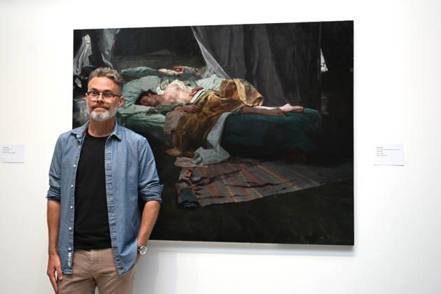 ARCHIBALD PACKING ROOM PRIZE, Sean Layh wins the Packing Room Prize with his portrait of actor Jacob Collins as part of the 2026 Archibald Prize at the Art Gallery of New South Wales in Sydney, Thursday, April 30, 2026. ( NO ARCHIVING Sydney New South Wales Australia  Copyright: xDEANxLEWINSx 20260430177869288057