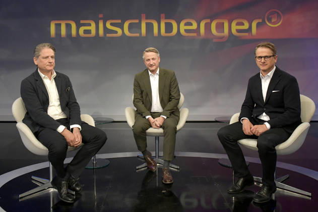 Jakob Augstein, Nikolaus Blome and Carsten Linnemann on the ARD talk show maischberger in Studio Berlin Adlershof Berlin, 29 04 2026 Foto:xM.xBehrensx xFuturexImagex maischberger2904_6434