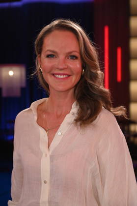 Interior designer and TV presenter Eva Brenner as a guest on the WDR talk show Kölner Treff