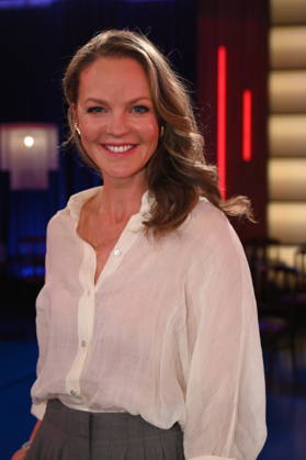 Interior designer and TV presenter Eva Brenner as a guest on the WDR talk show Kölner Treff