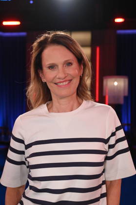 Sports presenter Katrin Müller Hohenstein as a guest on the WDR talk show Kölner Treff