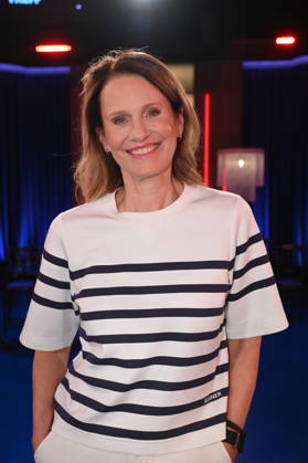 Sports presenter Katrin Müller Hohenstein as a guest on the WDR talk show Kölner Treff