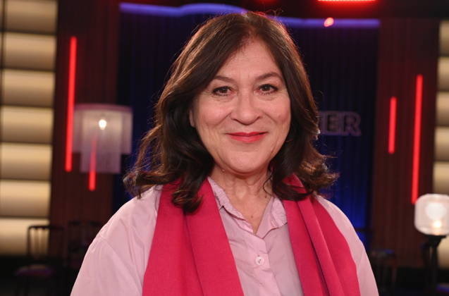 Actress Eva Mattes as a guest on the WDR talk show Kölner Treff